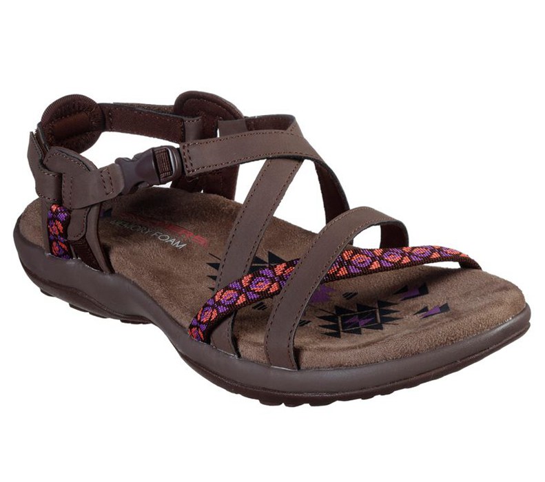 Skechers Reggae Slim - Vacay - Womens Sandals Chocolate [AU-VJ6749]